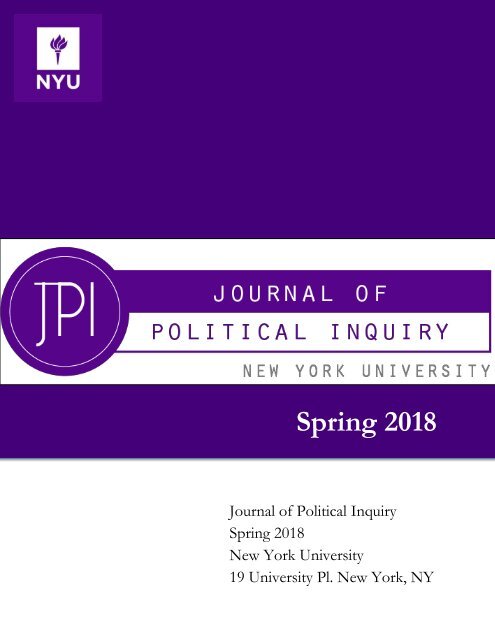 JPI Spring 2018