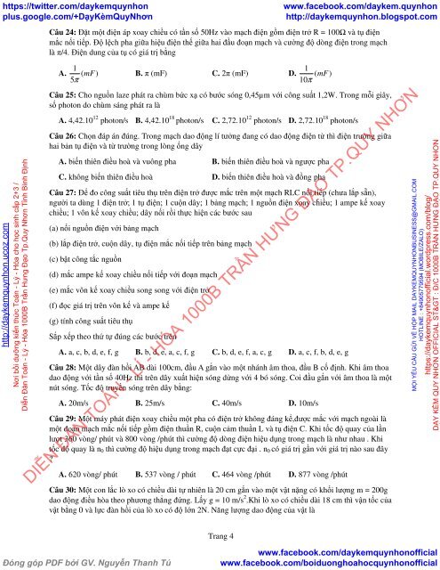 Bộ đề thi thử THPT QG 2018 Các môn TOÁN - LÍ - HÓA Các trường THPT Cả nước CÓ HƯỚNG DẪN GIẢI (Lần 23) [DC12052018]