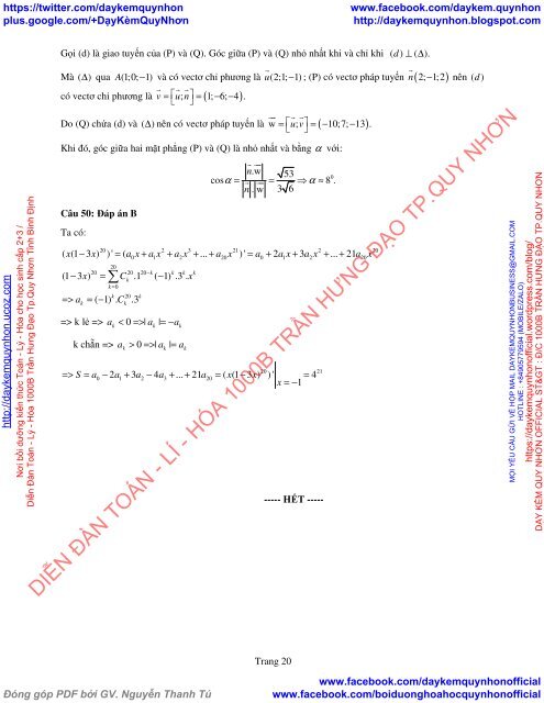 Bộ đề thi thử THPT QG 2018 Các môn TOÁN - LÍ - HÓA Các trường THPT Cả nước CÓ HƯỚNG DẪN GIẢI (Lần 23) [DC12052018]