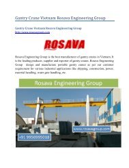 Gantry Crane Vietnam Rosava Engineering Group