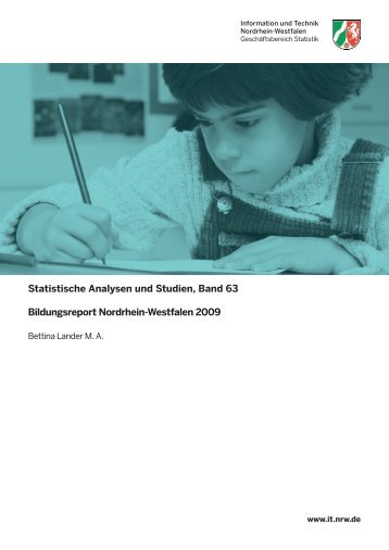 Bildungsreport Nordrhein-Westfalen 2009 - Publikationsservice von ...