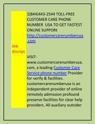 +1(844)443-2544 customer care number usa