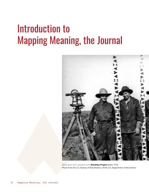 Mapping Meaning, the Journal (Issue No. 1)