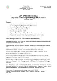 LIST OF REFERENCES On Corporate Social ... - Neosys AG