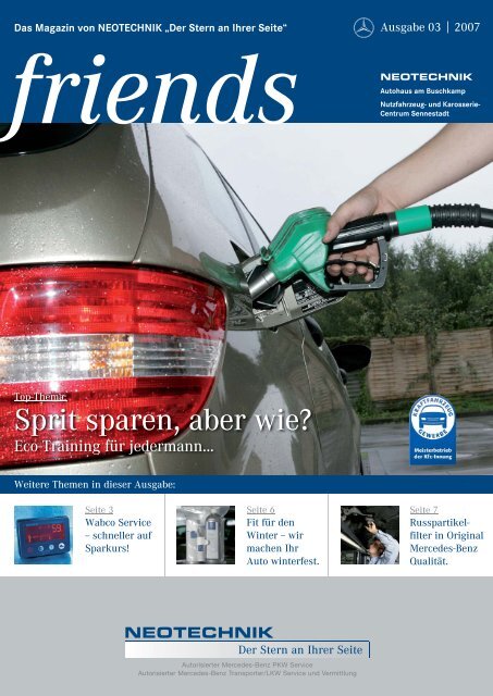 Sprit sparen, aber wie? - Neotechnik Göthe & Prior GmbH & Co. KG