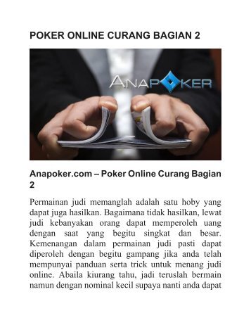 POKER ONLINE CURANG BAGIAN 2