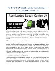 Fix Your PC Complications with Reliable acer Computer Repair Center