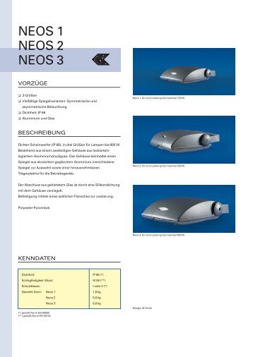 NEOS 1 NEOS 2 NEOS 3 - Schréder