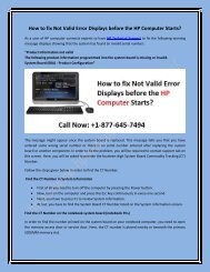 How to fix Not Valid Error Displays before the HP Computer Starts