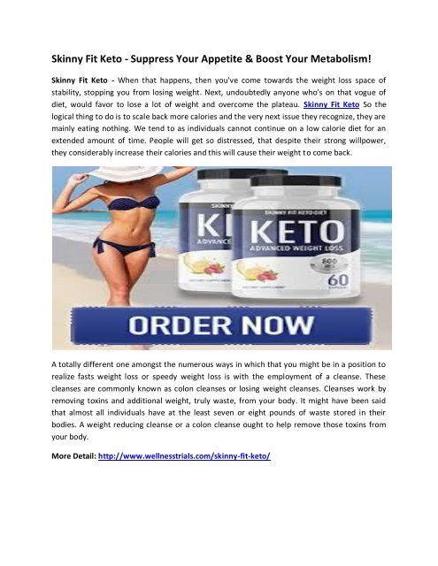 Skinny Fit Keto - Boost The Level Of Energy In Your Body!
