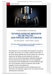 Studiedag _ Innoveren bij de politie - een proces van co-creatie - 23 mei 2018