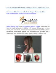 How to search best Makeover Studio in Udaipur Prabhat Spa Salon