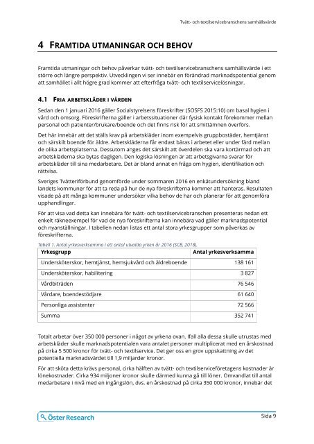 Tvätt- och textilservicebranschens samhällsvärde – Idag och imorgon