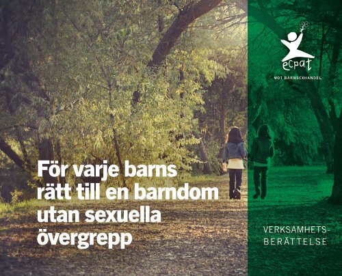 ECPAT Sverige Verksamhetsberättelse 2017