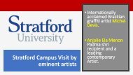 Stratford Campus Visit by eminent artists