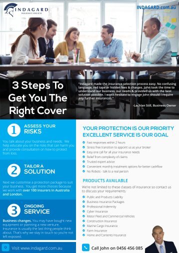 3 Steps To Get You The Right Cover - Business Insurance Broker in Melbourne