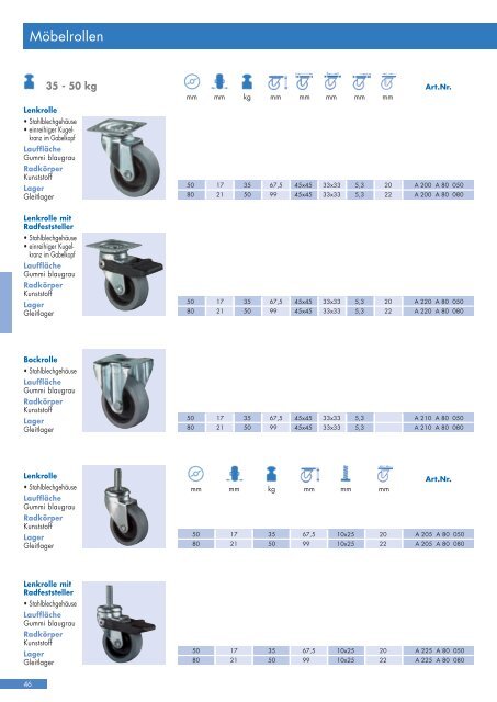 A100 A80 100 - BS-Rollen