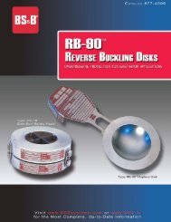 RB-90 Rupture Disk Assembly - BS&B Safety Systems
