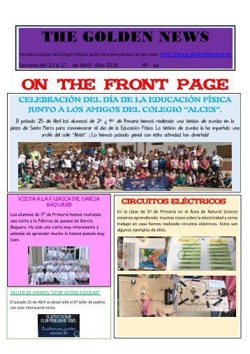 THE GOLDEN NEWS. Nº 22. 2017/2018
