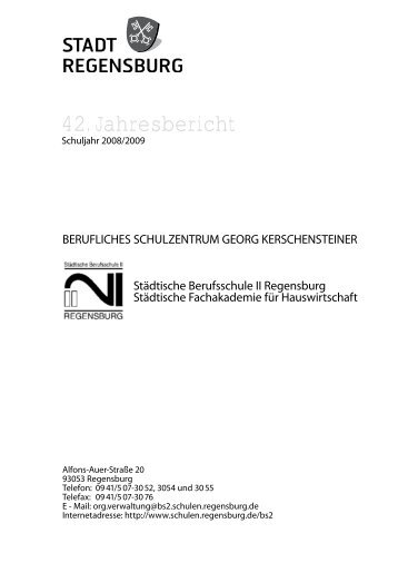 42. Jahresbericht - Städtische Berufsschule II Regensburg