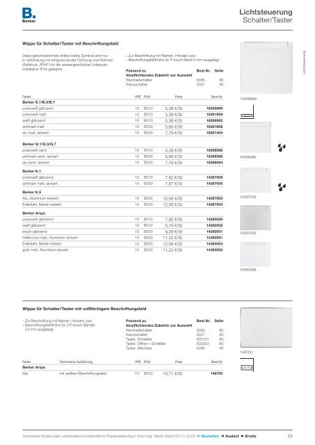 Berker Schalterprogramm