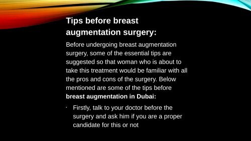 Tips about breast augmentation surgery