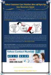 Yahoo Customer Care Number for Any Recovery Issues