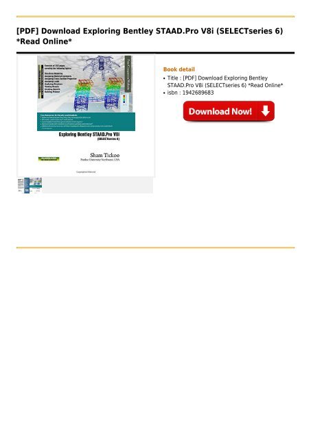 Staad Pro V8i User Manual Pdf