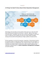 Online Reputation Management Strategies