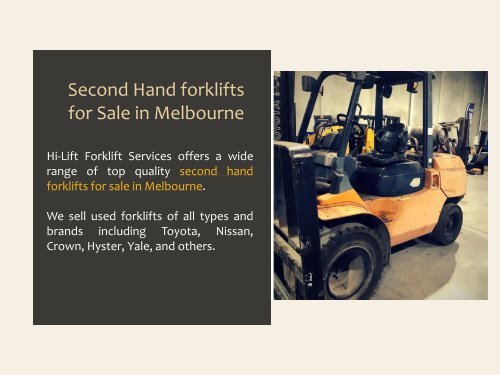 The Buying Process of Second Hand Forklift