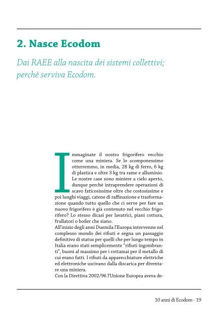 L'Era dei RAEE - 10 Anni di Ecodom