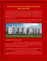 Get the best services and amenities at Diamond Multi State CGHS