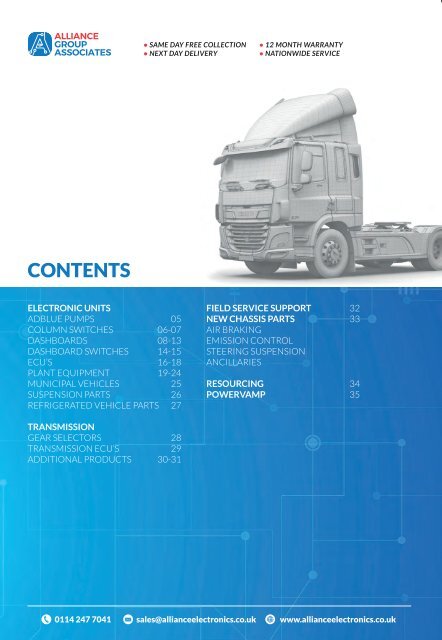 Alliance Electronics Ltd 2018 Truck Parts Catalogue (New Version)