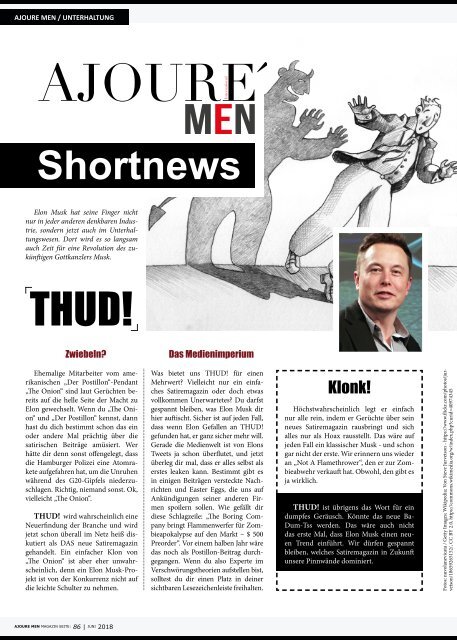 AJOURE´ Men Magazin Juni 2018