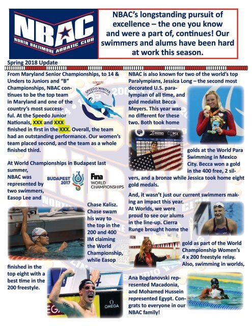 NBAC Newletter Test