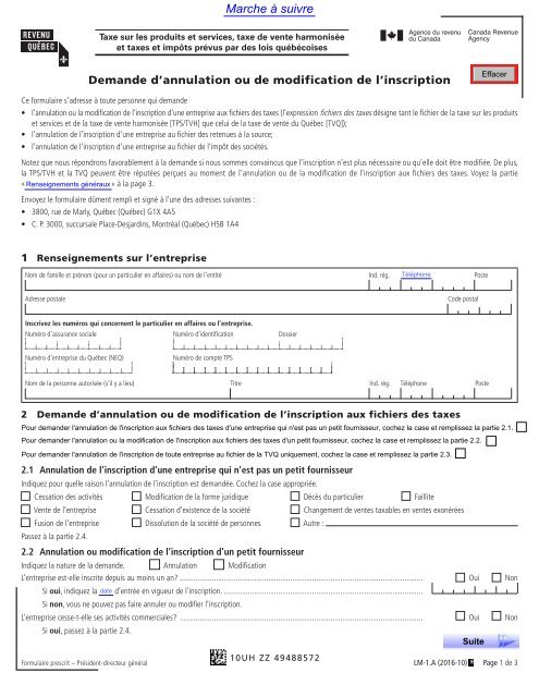 Exemple De Procuration Revenu Quebec
