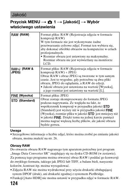 Sony DSLR-A450Y - DSLR-A450Y Consignes d&rsquo;utilisation Polonais