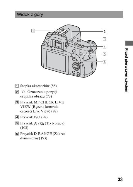 Sony DSLR-A450Y - DSLR-A450Y Consignes d&rsquo;utilisation Polonais