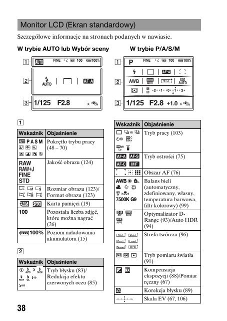 Sony DSLR-A450Y - DSLR-A450Y Consignes d&rsquo;utilisation Polonais