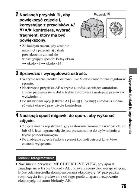 Sony DSLR-A450Y - DSLR-A450Y Consignes d&rsquo;utilisation Polonais