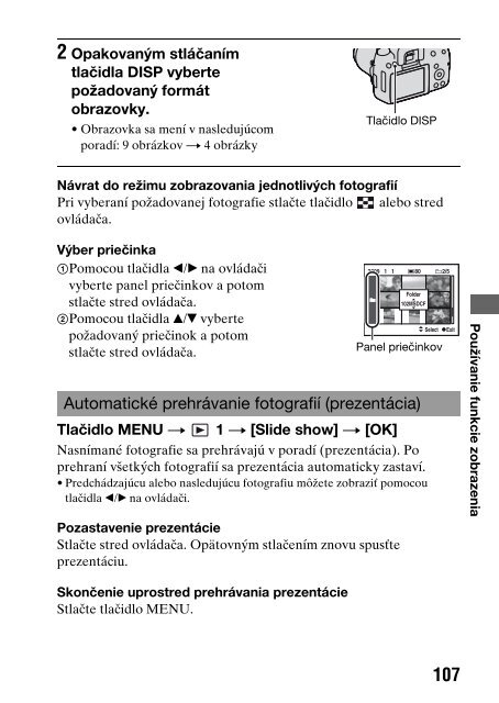 Sony DSLR-A450Y - DSLR-A450Y Consignes d&rsquo;utilisation Slovaque