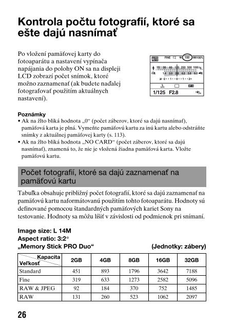 Sony DSLR-A450Y - DSLR-A450Y Consignes d&rsquo;utilisation Slovaque