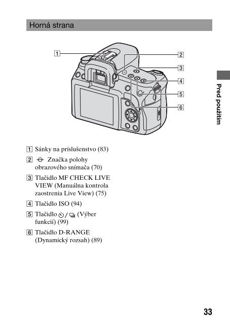 Sony DSLR-A450Y - DSLR-A450Y Consignes d&rsquo;utilisation Slovaque