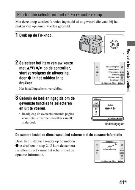 Sony DSLR-A450Y - DSLR-A450Y Consignes d&rsquo;utilisation N&eacute;erlandais