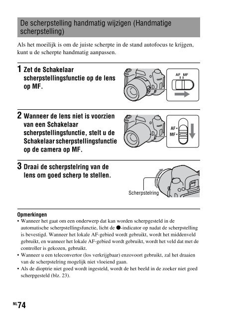 Sony DSLR-A450Y - DSLR-A450Y Consignes d&rsquo;utilisation N&eacute;erlandais