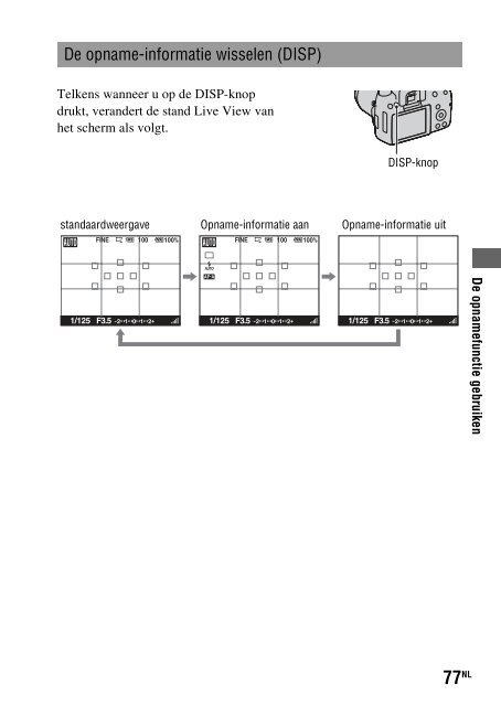 Sony DSLR-A450Y - DSLR-A450Y Consignes d&rsquo;utilisation N&eacute;erlandais