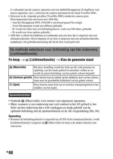 Sony DSLR-A450Y - DSLR-A450Y Consignes d&rsquo;utilisation N&eacute;erlandais