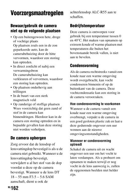 Sony DSLR-A450Y - DSLR-A450Y Consignes d&rsquo;utilisation N&eacute;erlandais