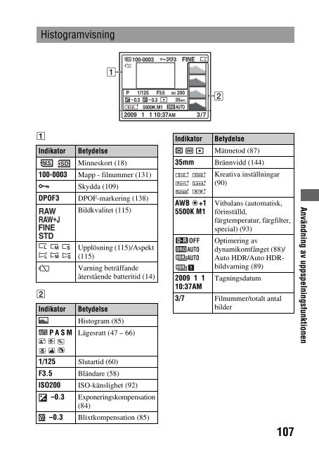 Sony DSLR-A450Y - DSLR-A450Y Consignes d&rsquo;utilisation Su&eacute;dois