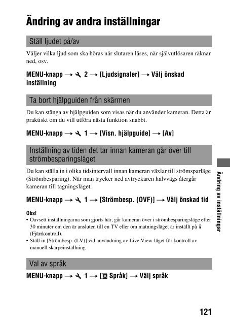 Sony DSLR-A450Y - DSLR-A450Y Consignes d&rsquo;utilisation Su&eacute;dois